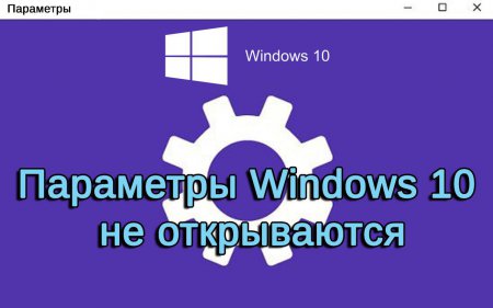 Параметры Windows 10 не открываются