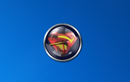 Гаджет часы Супермен для Windows 7 и 8