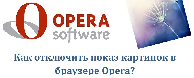 Как отключить показ картинок в браузере Opera?