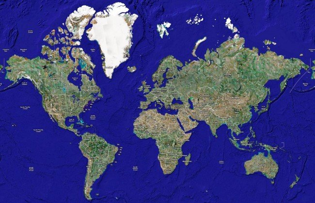 Подробное описание карты Гугл Спутника