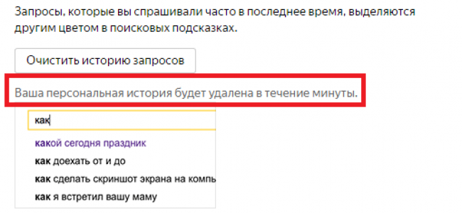 Несколько способов как очистить историю поиска в Яндексе